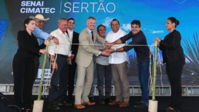Geraldo Júnior participa do lançamento da pedra fundamental do campus Cimatec Sertão, em Conceição do Coité