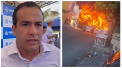 Prefeito Bruno Reis cobra ação do Governo e da PM após mais um ônibus ser incendiado por bandidos em Salvador