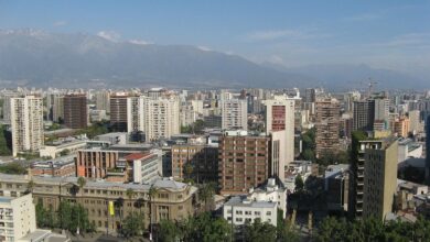 Antes e depois do voo para Santiago