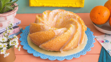 Bolo de Laranja com Brigadeiro de Limão Siciliano
