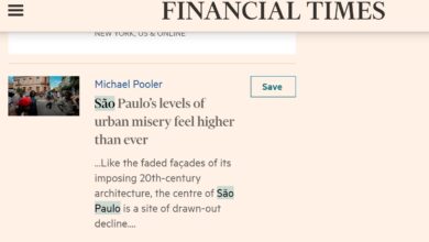Centro de São Paulo é destaque negativo no Financial Times