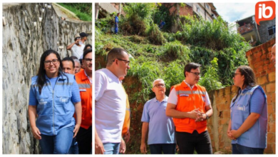 Vice-prefeita Ana Paula entrega contenção de encosta e dá ordem de serviço para geomantas em Pau da Lima