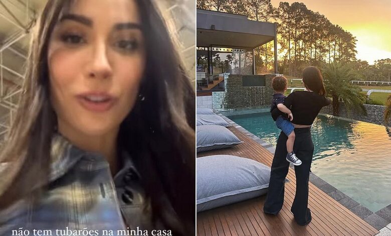 BIANCA ANDRADE DIZ QUE TIROU TUBARÕES DA NOVA MANSÃO ANTES DE MUDANÇA