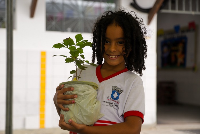 Drive Thru Solidário distribui 800 mudas de plantas e arrecada mais de 700 kg de alimentos em Lauro de Freitas