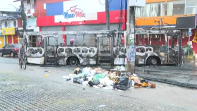 ÔNIBUS SÃO VANDALIZADOS POR CRIMINOSOS EM SUSSUARANA NESTA SEXTA-FEIRA