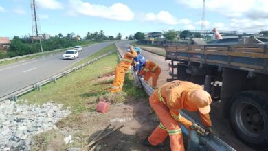 BAHIA NORTE INICIA SERVIÇOS DE MANUTENÇÃO DE DEFENSAS METÁLICAS DA VIA PARAFUSO E SIMÕES FILHO