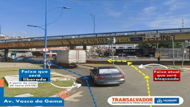 TRÂNSITO É DESVIADO NA AV. VASCO DA GAMA PARA OBRAS DO BRT SALVADOR