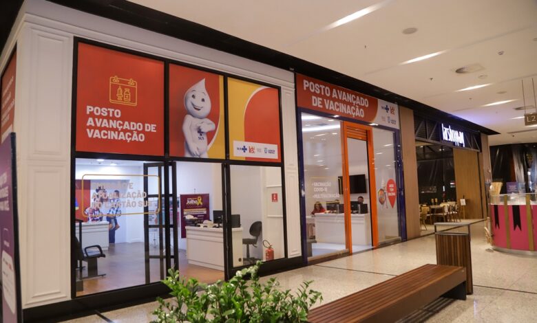 Em um mês, Posto Avançado de vacinação no Parque Shopping imuniza quase três mil pessoas