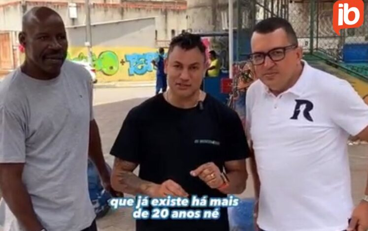 Internauta sugere luta entre Popó e vereador de Salvador em inauguração de praça; entenda